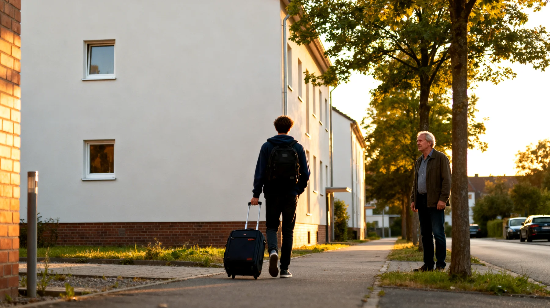 Der Vater hat große Schwierigkeiten, seinem jungen erwachsenen Kind dabei zu helfen, bedeutende Lebensveränderungen zu bewältigen – sei es ein Umzug, der Einstieg ins Berufsleben, das Ende einer Beziehung oder andere wichtige Übergänge. Er weiß nicht, wie er die richtige Balance zwischen Unterstützung und Respekt vor der Autonomie seines Kindes finden soll, ohne aufdringlich oder gleichgültig zu wirken."